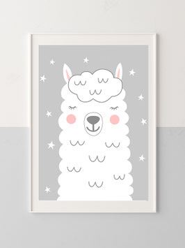 Kinderzimmerbild "Lama"