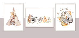 Kinderzimmerbilder Set "Gute Freunde"