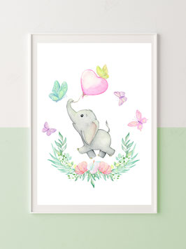 Kinderzimmerbild "Kleiner Elefant"