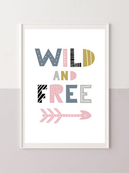 Kinderzimmerbild "wild an free"