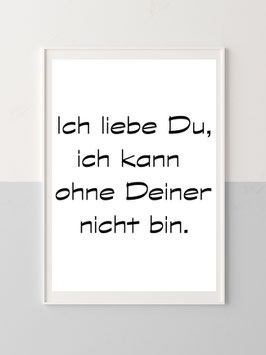 Wandbild "Ich liebe Du..."