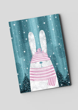 Postkarte "Winterhase"