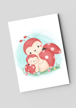 Postkarte "Marienkäferliebe"