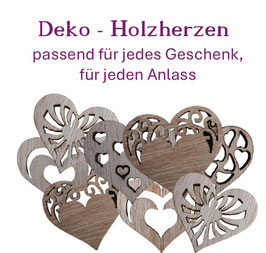 Holzherzen mit Ornamente