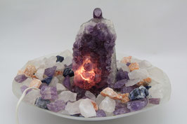 Edelstein Zimmerbrunnen Amethyst Bärbel Drexel Edelsteinbrunnen mit Bär lila