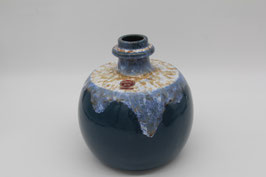große Haldensleben Vase Form 2917 blau/ecru VEB Keramische Werke DDR Keramik