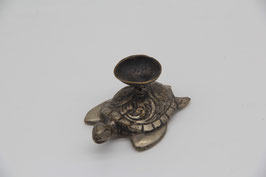 klein silberner Kerzenständer Schildkröte Bronze? Kerzenhalter Meeresschildkröte