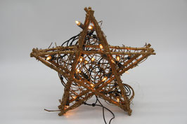 Rattan-Stern beleuchtet Weihnachtsstern Deko Weide geflochten