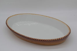 Walküre Bayreuth S.P.M. vintage Auflaufform Keramik braun oval