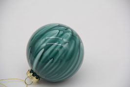 Weihnachtskugel Glossy türkisgrün Glas 8cm