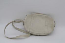kleine alte DDR? Handtasche Umhängetasche Ledertasche cremeweiß oval