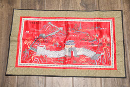 handbestickter asiatischer chinesische Mauer Wandteppisch 40x65cm