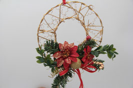 Weihnachtsdekoration Türdeko Kerzenringe Kunstblumen Wanddeko