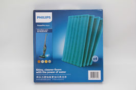 4 Mikrofaserpads für Philips FC6400 FC6401 FC6402 PowerPro Aqua PowerPro