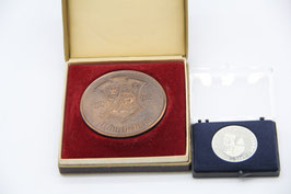 2tlg. Set Müncheberg Medaillien Münzen Jahrfeier 750 775 Jubiläum Kupfer in Etui