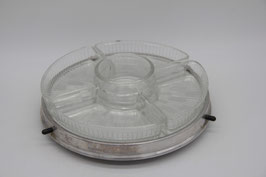Kabarett mit Drehteller Drehkabarett Tortenplatte Midcentury 50er 60er Jahre DDR GDR