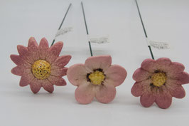 Keramikstecker Blumenstecker Blüte rosa