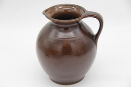schlicht braun Blumenvase Keramik mit Henkel Krug Keramikkrug klassisch 603-18