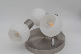 Brilliant schlichte moderne Deckenlampe 3 LED E14 Kugeln Glas Ornament Edelstahl