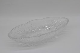 Schale oval Kristall Schleuderstern Konfektschale Obstschale Bleikristall