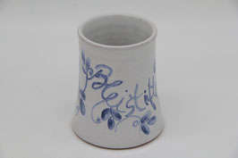 Christian Richter Keramik Becher Bleistifte Stiftebecher steinweiß blau floral