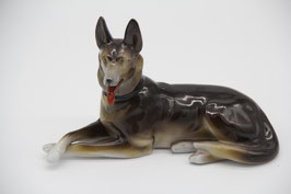 Sammelfigur Porzellanhund 15094 liegend Schäferhund