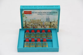 Vintage Mini 4711 Echt Kölnisch Wasser Blaugold Original Eau de Cologne 8 x 3 ml
