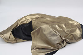 Lamè-Stoff bedruckt wie Pailletten Lurex beschichtet halbelastisch gold