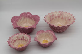 rosa Keramikschale Blüte Blumenschale Konfektschale