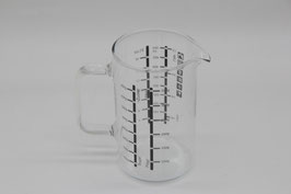 Glas Messbecher mit Henkel und Tülle Zucker Mehl 350g 450g 500ml Simax