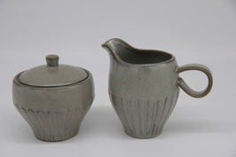 Milchkännchen / Zuckerdose couper grün Stoneware