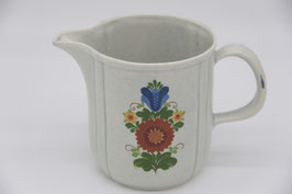 DDR Keramik kleiner grauer Milchkrug Blumenmotiv