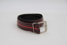 retro Gürtel Unisex Herrengürtel Damengürtel rot schwarz Länge 70 Breite 3cm