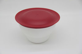 Tupperware Allegra Schüssel Sieb Deckel 1,0 Liter rot weiß