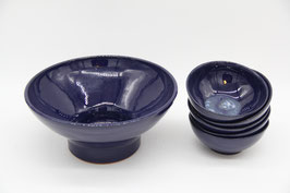 6er Set Schüsselset Jürgel-Keramik Elstra blaue Schüsseln