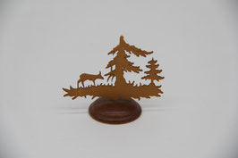 Miniatur Holzfiguren Erzgebirge Reh Laubsägearbeit