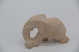 Speckstein Soapstone beige Elefant Figur