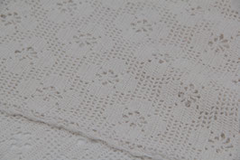 gehäkelte Tischdecke Blumenmuster weiß Rechteckig Tischläufer Handarbeit 40x110cm