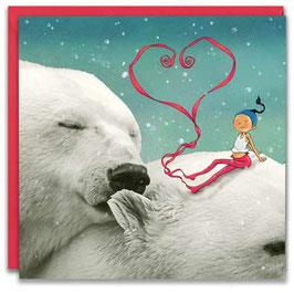 Carte postale - Câlin d'ours