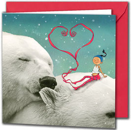 Carte postale "Câlin d'ours".