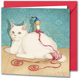 Carte postale "Le chat blanc"