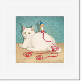 Illustration - Le chat blanc