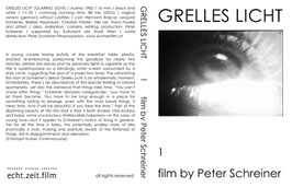 DVD Film 01 - GRELLES LICHT / GLARING LIGHT