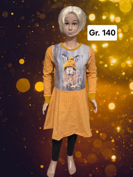 Kleid Gr. 140 langarm Stricktiere Jersey