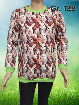 Handmade Pullover Gr. 128 Hasen mitwachsend