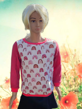 Handmade Oversize Pullover Regenbogen Gr. 122