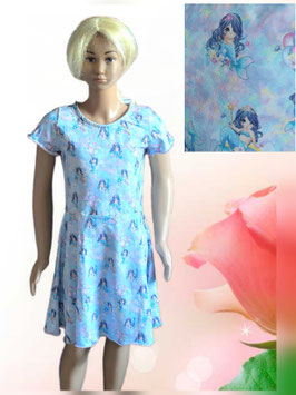 Kleid in Gr. 134 Meerjungfrau kurzarm