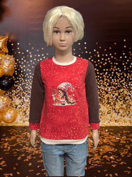 Pullover Gr. 98 rot/braun Mädchen