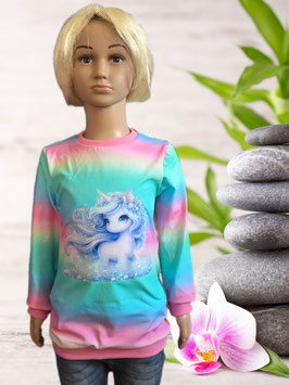 Pullover Gr. 116 Einhorn Bügelbild
