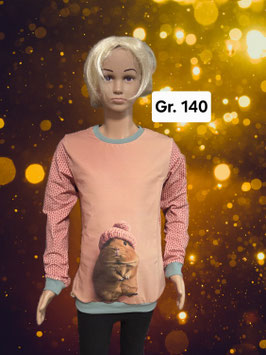 Handmade Pullover Gr.  140 Stricktier Meerschwein Jersey mitwachsend